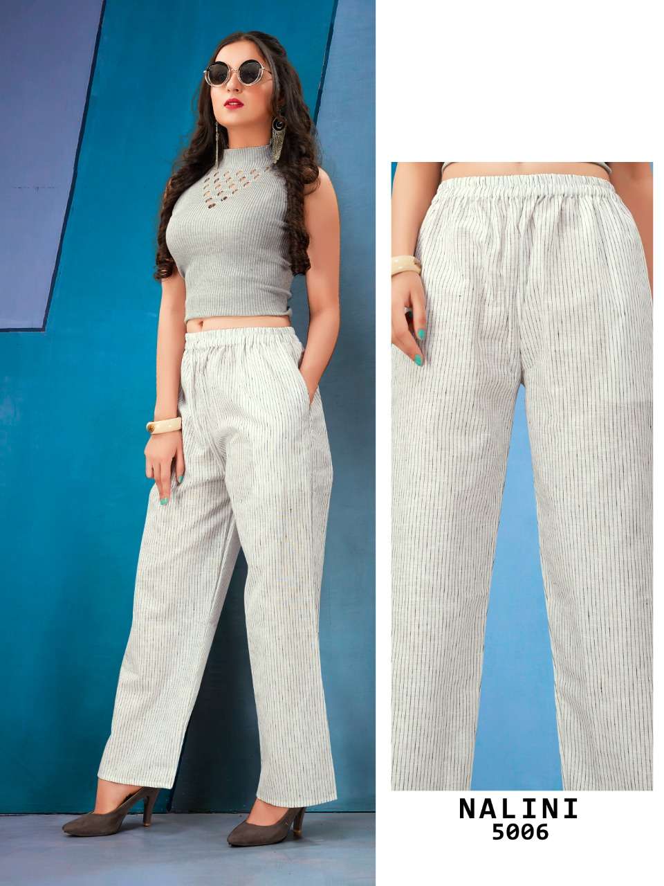 NALINI BY NEHA FASHION 5001 TO 5010 SERIES TRADITIONAL WEAR COLLECTION BEAUTIFUL STYLISH FANCY COLORFUL PARTY WEAR & OCCASIONAL WEAR PURE COTTON LINEN PANTS AT WHOLESALE PRICE