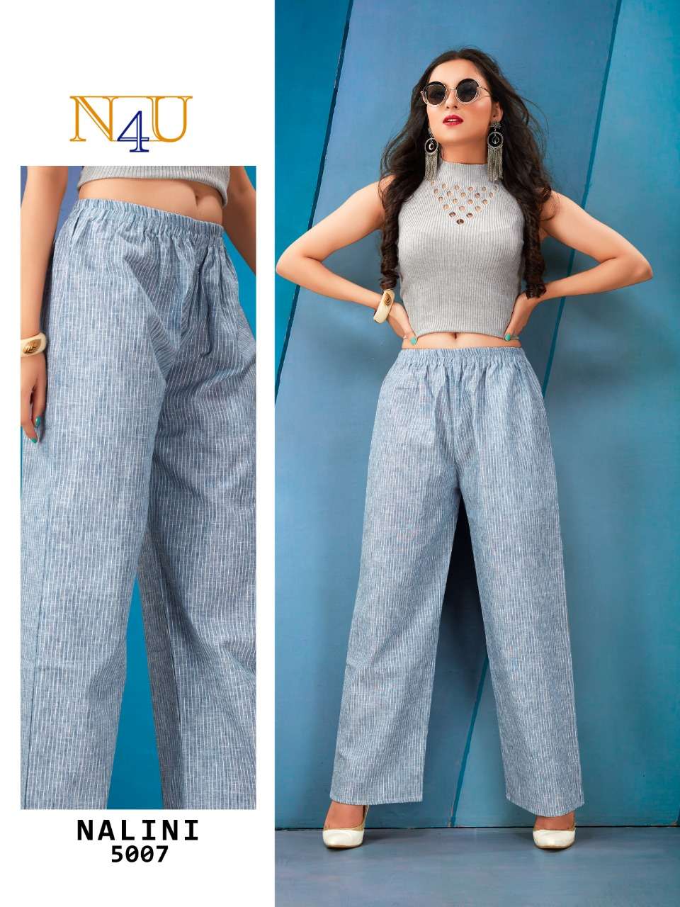 NALINI BY NEHA FASHION 5001 TO 5010 SERIES TRADITIONAL WEAR COLLECTION BEAUTIFUL STYLISH FANCY COLORFUL PARTY WEAR & OCCASIONAL WEAR PURE COTTON LINEN PANTS AT WHOLESALE PRICE