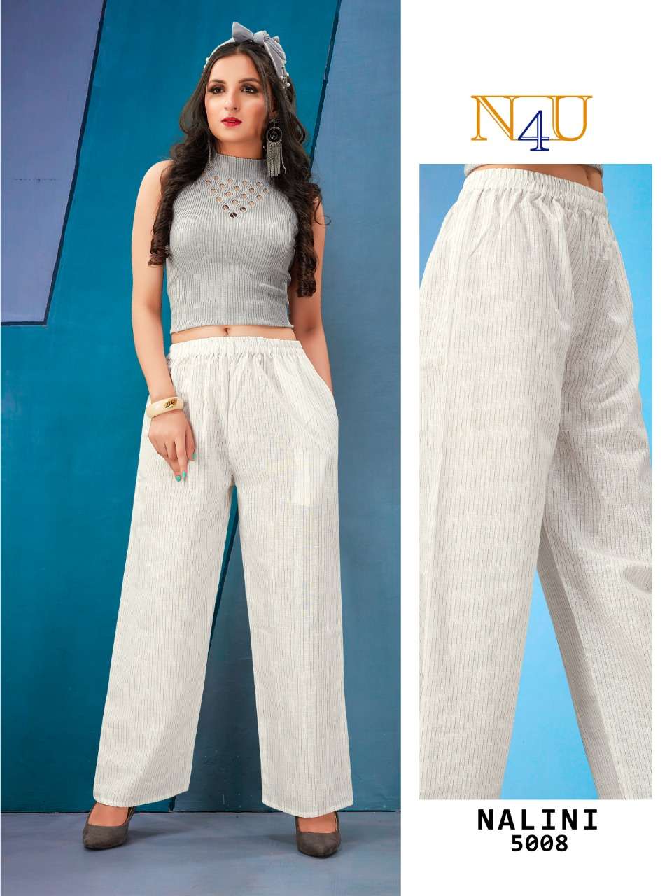 NALINI BY NEHA FASHION 5001 TO 5010 SERIES TRADITIONAL WEAR COLLECTION BEAUTIFUL STYLISH FANCY COLORFUL PARTY WEAR & OCCASIONAL WEAR PURE COTTON LINEN PANTS AT WHOLESALE PRICE