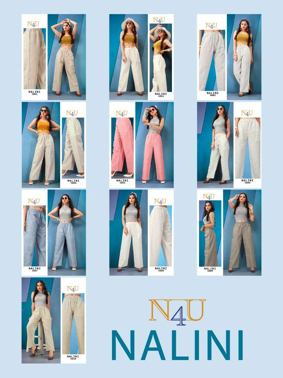 NALINI BY NEHA FASHION 5001 TO 5010 SERIES TRADITIONAL WEAR COLLECTION BEAUTIFUL STYLISH FANCY COLORFUL PARTY WEAR & OCCASIONAL WEAR PURE COTTON LINEN PANTS AT WHOLESALE PRICE