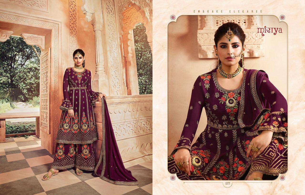 MIRAYA VOL-9 BY AARAV TRENDZ 276 to 279 SERIES DESIGNER SHARARA SUITS COLLECTION BEAUTIFUL STYLISH COLORFUL FANCY PARTY WEAR & OCCASIONAL WEAR REAL GEORGETTE WITH EMBROIDERY DRESSES AT WHOLESALE PRICE