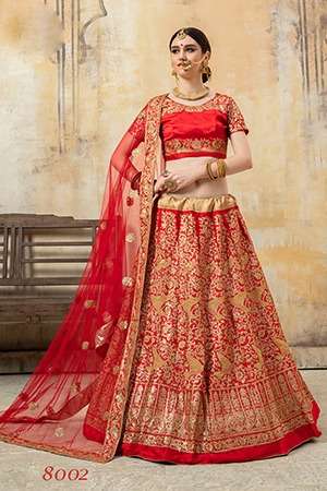 SHRUNGAR VOL-1 BY FASHID WHOLESALE 8001 TO 8007 SERIES INDIAN TRADITIONAL BEAUTIFUL STYLISH DESIGNER HEAVY EMBROIDERED PARTY WEAR SOFT NET/MALAI SATIN/MALBARI SILK/PHANTOM SILK/ART SILK/FANCY LEHENGAS AT WHOLESALE PRICE