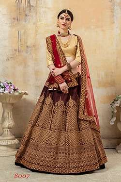 SHRUNGAR VOL-1 BY FASHID WHOLESALE 8001 TO 8007 SERIES INDIAN TRADITIONAL BEAUTIFUL STYLISH DESIGNER HEAVY EMBROIDERED PARTY WEAR SOFT NET/MALAI SATIN/MALBARI SILK/PHANTOM SILK/ART SILK/FANCY LEHENGAS AT WHOLESALE PRICE