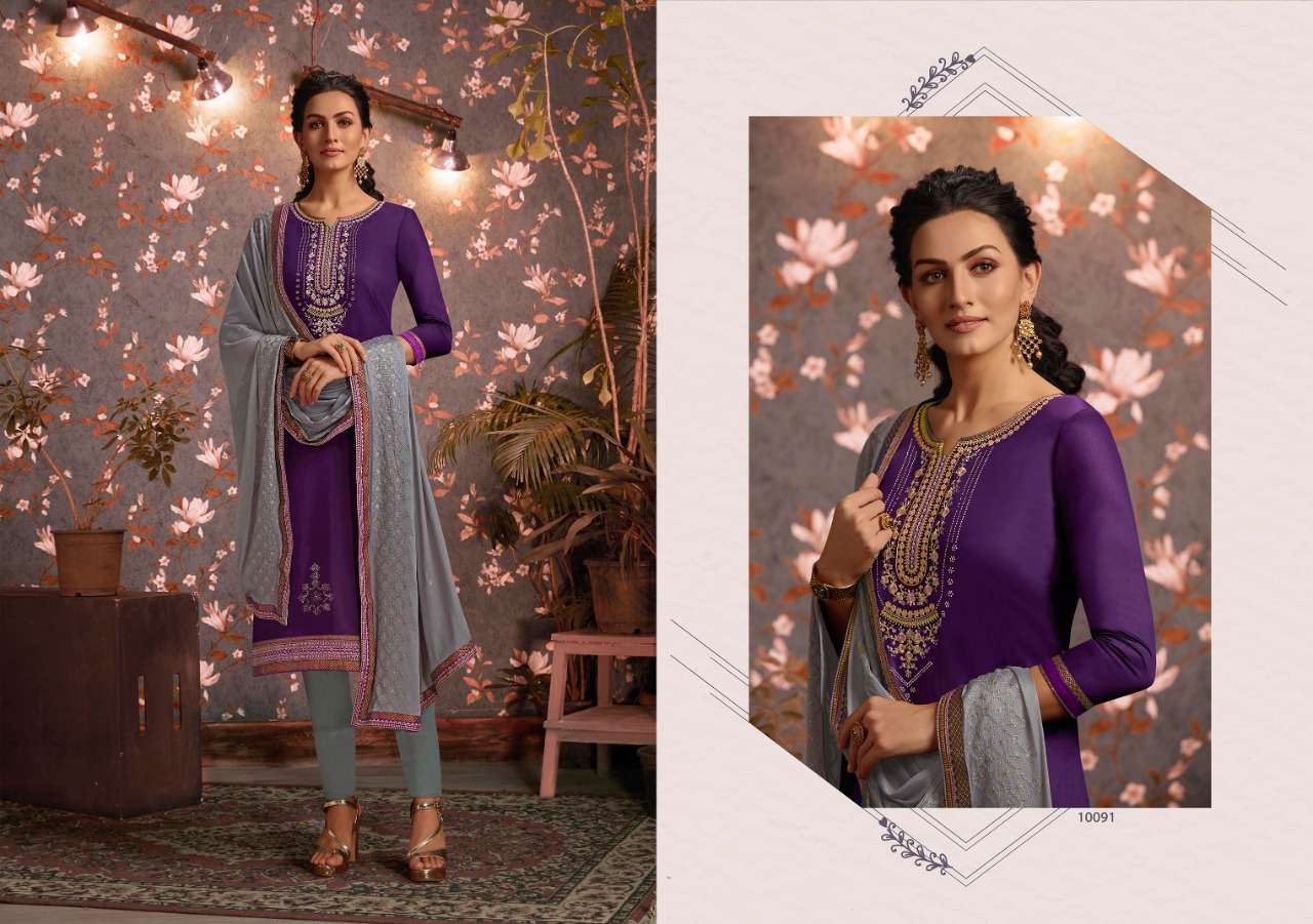ASIANA BY RAMAIYA 10091 TO 1098 SERIES BEAUTIFUL COLOURFUL PRINTED & EMBROIDERED PARTY WEAR & OCCASIONAL WEAR JAM SILK EMBROIDERY DRESSES AT WHOLESALE PRICE