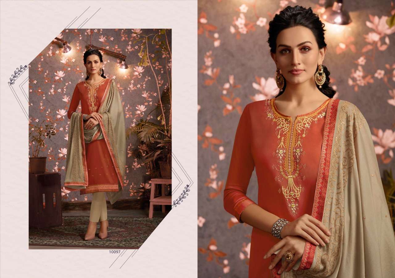 ASIANA BY RAMAIYA 10091 TO 1098 SERIES BEAUTIFUL COLOURFUL PRINTED & EMBROIDERED PARTY WEAR & OCCASIONAL WEAR JAM SILK EMBROIDERY DRESSES AT WHOLESALE PRICE