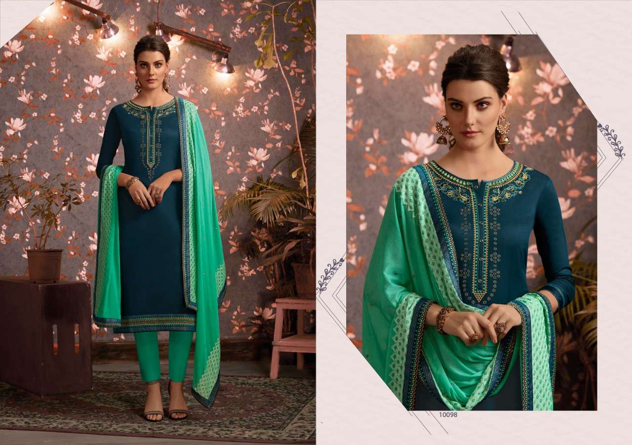 ASIANA BY RAMAIYA 10091 TO 1098 SERIES BEAUTIFUL COLOURFUL PRINTED & EMBROIDERED PARTY WEAR & OCCASIONAL WEAR JAM SILK EMBROIDERY DRESSES AT WHOLESALE PRICE