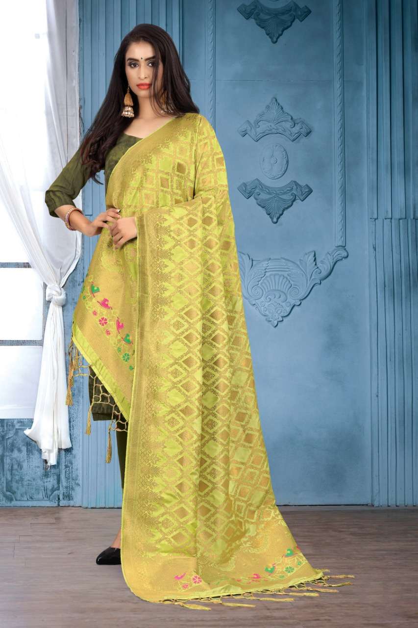 SILK DUPATTA BY SANGAM PRINTS 1001 TO 1016 SERIES INDIAN TRADITIONAL WEAR COLLECTION BEAUTIFUL STYLISH FANCY COLORFUL PARTY WEAR & OCCASIONAL WEAR BLEND SILK DUPATTA AT WHOLESALE PRICE