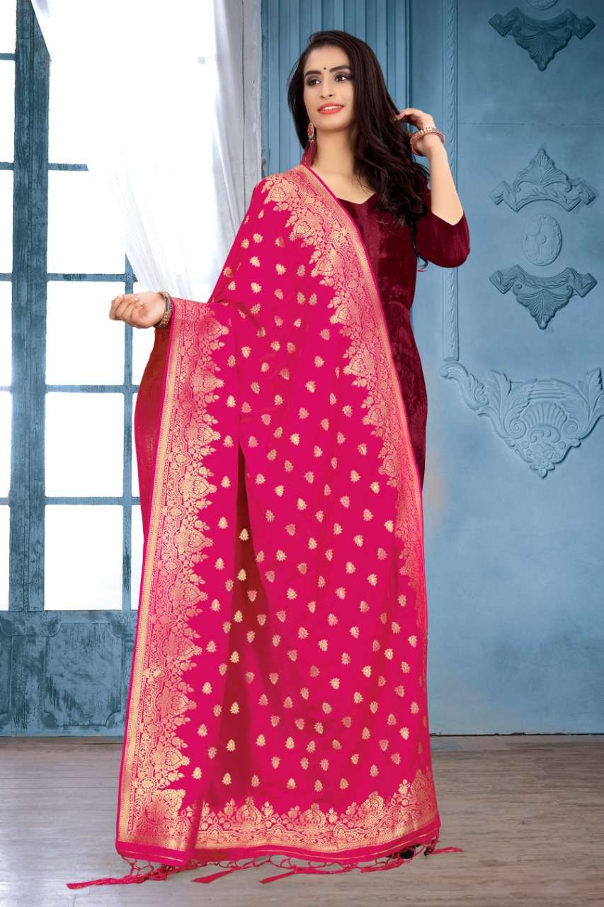 SILK DUPATTA BY SANGAM PRINTS 1001 TO 1016 SERIES INDIAN TRADITIONAL WEAR COLLECTION BEAUTIFUL STYLISH FANCY COLORFUL PARTY WEAR & OCCASIONAL WEAR BLEND SILK DUPATTA AT WHOLESALE PRICE