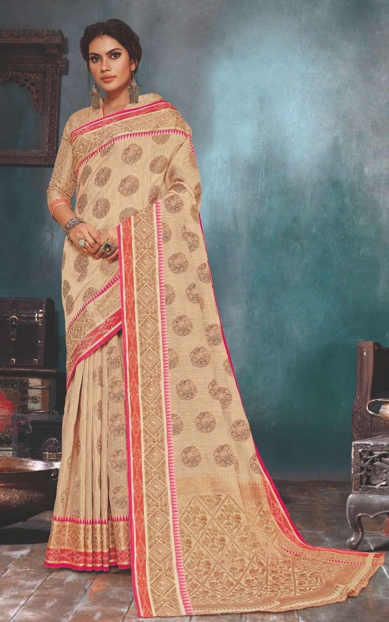 MALBARI HANDLOOM BY SANGAM PRINTS 1001 TO 1006 SERIES INDIAN TRADITIONAL WEAR COLLECTION BEAUTIFUL STYLISH FANCY COLORFUL PARTY WEAR & OCCASIONAL WEAR BLEND SILK SAREES AT WHOLESALE PRICE