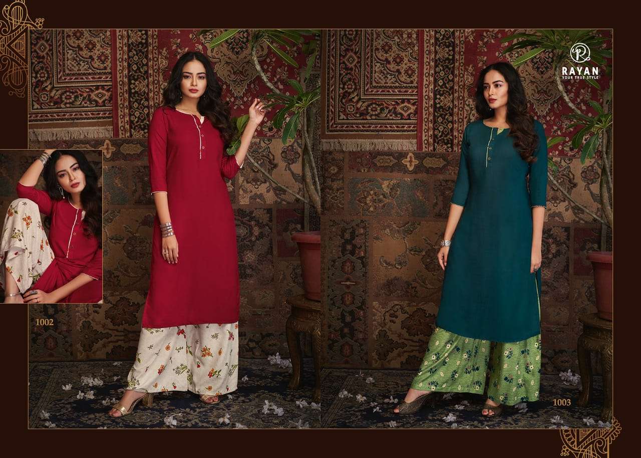 KAASHVI BY RAYAN 1001 TO 1008 SERIES BEAUTIFUL STYLISH FANCY COLORFUL CASUAL WEAR & ETHNIC WEAR RAYON SLUB KURTIS AT WHOLESALE PRICE