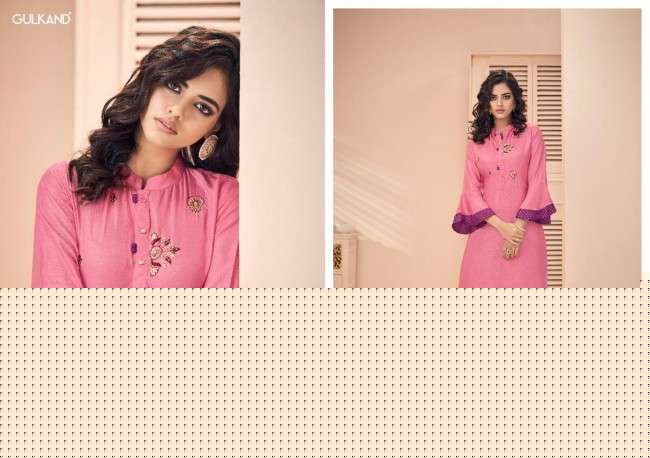 MIRROR BY GULKAND 91 TO 98 SERIES BEAUTIFUL STYLISH FANCY COLORFUL CASUAL WEAR & ETHNIC WEAR & READY TO WEAR DOLA SILK WITH HAND WORK KURTIS AT WHOLESALE PRICE