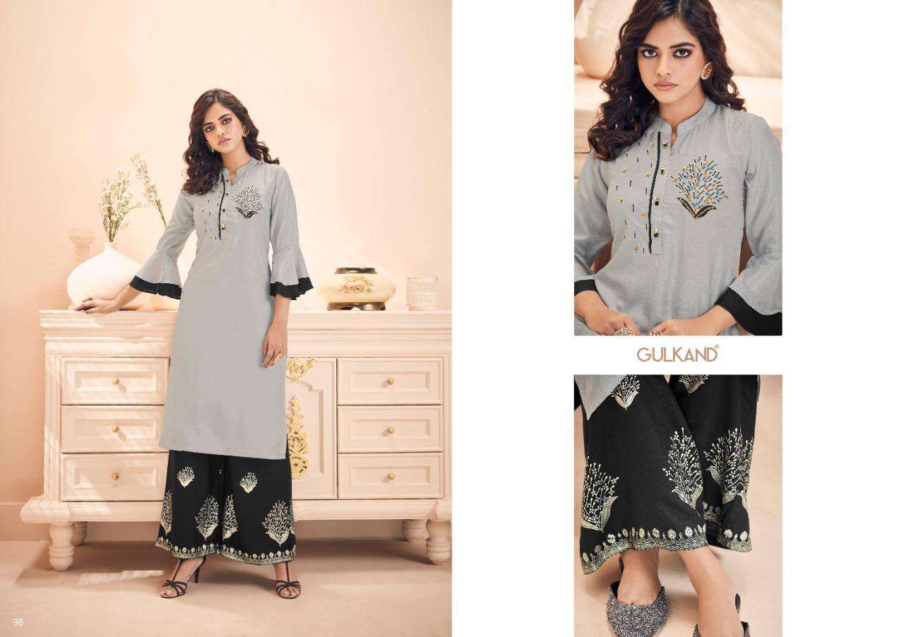 MIRROR BY GULKAND 91 TO 98 SERIES BEAUTIFUL STYLISH FANCY COLORFUL CASUAL WEAR & ETHNIC WEAR & READY TO WEAR DOLA SILK WITH HAND WORK KURTIS AT WHOLESALE PRICE