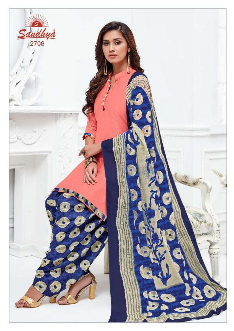 PAYAL VOL-27 BY SANDHYA 2001 TO 2030 SERIES DESIGNER SUITS BEAUTIFUL STYLISH FANCY COLORFUL PARTY WEAR & OCCASIONAL WEAR COTTON PRINTED DRESSES AT WHOLESALE PRICE
