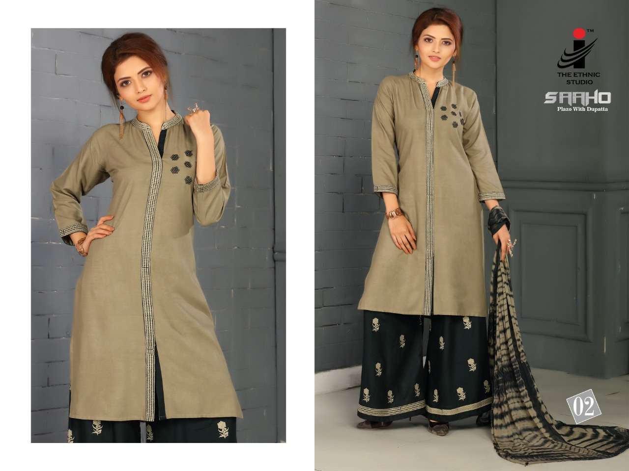 SAAHO BY THE ETHNIC STUDIO 01 TO 08 SERIES BEAUTIFUL STYLISH FANCY COLORFUL CASUAL WEAR & ETHNIC WEAR RAYON EMBROIDERY KURTIS AT WHOLESALE PRICE