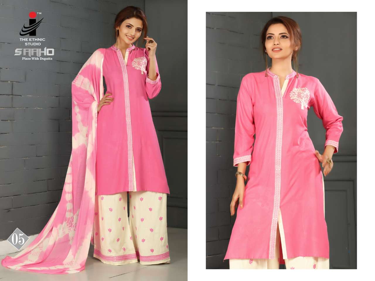 SAAHO BY THE ETHNIC STUDIO 01 TO 08 SERIES BEAUTIFUL STYLISH FANCY COLORFUL CASUAL WEAR & ETHNIC WEAR RAYON EMBROIDERY KURTIS AT WHOLESALE PRICE