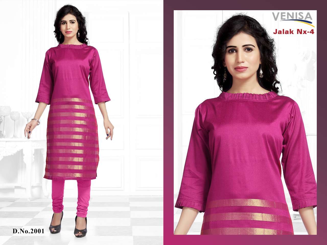 JALAK NX VOL-4 BY VENISA 2001 TO 2006 SERIES BEAUTIFUL STYLISH COLORFUL FANCY PARTY WEAR & ETHNIC WEAR & READY TO WEAR COTTON SOFT SILK KURTIS AT WHOLESALE PRICE