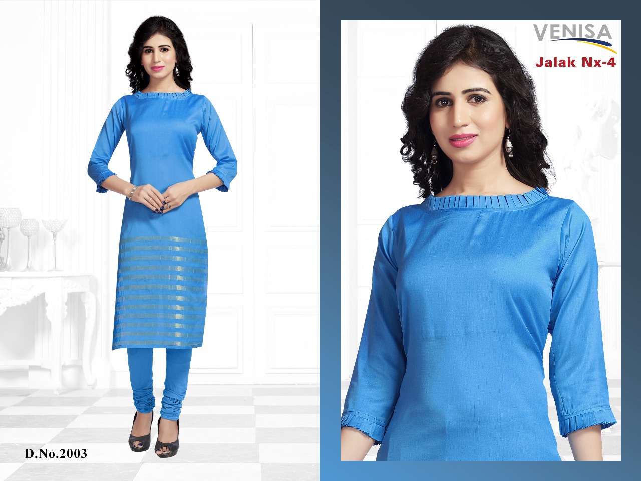 JALAK NX VOL-4 BY VENISA 2001 TO 2006 SERIES BEAUTIFUL STYLISH COLORFUL FANCY PARTY WEAR & ETHNIC WEAR & READY TO WEAR COTTON SOFT SILK KURTIS AT WHOLESALE PRICE