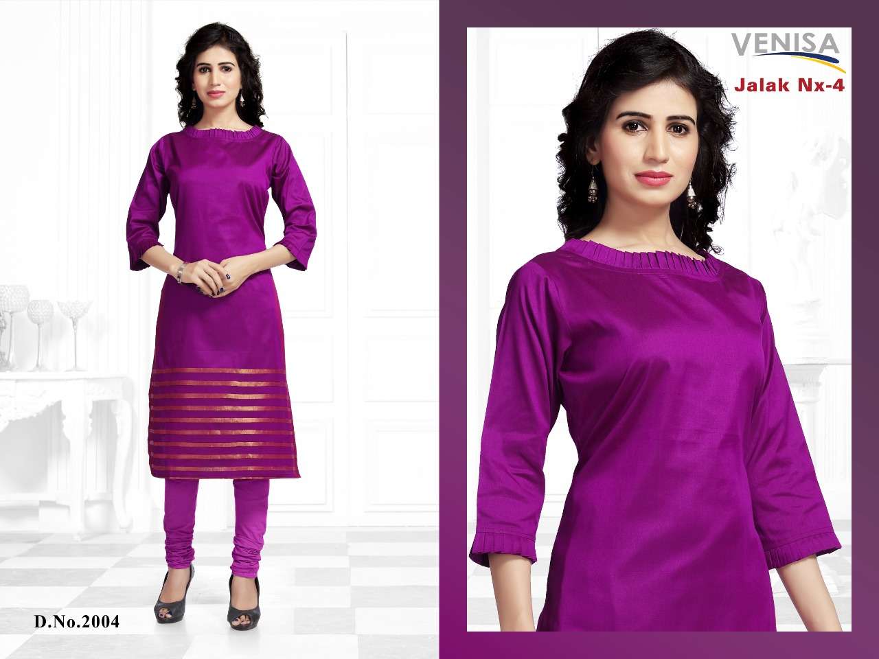 JALAK NX VOL-4 BY VENISA 2001 TO 2006 SERIES BEAUTIFUL STYLISH COLORFUL FANCY PARTY WEAR & ETHNIC WEAR & READY TO WEAR COTTON SOFT SILK KURTIS AT WHOLESALE PRICE