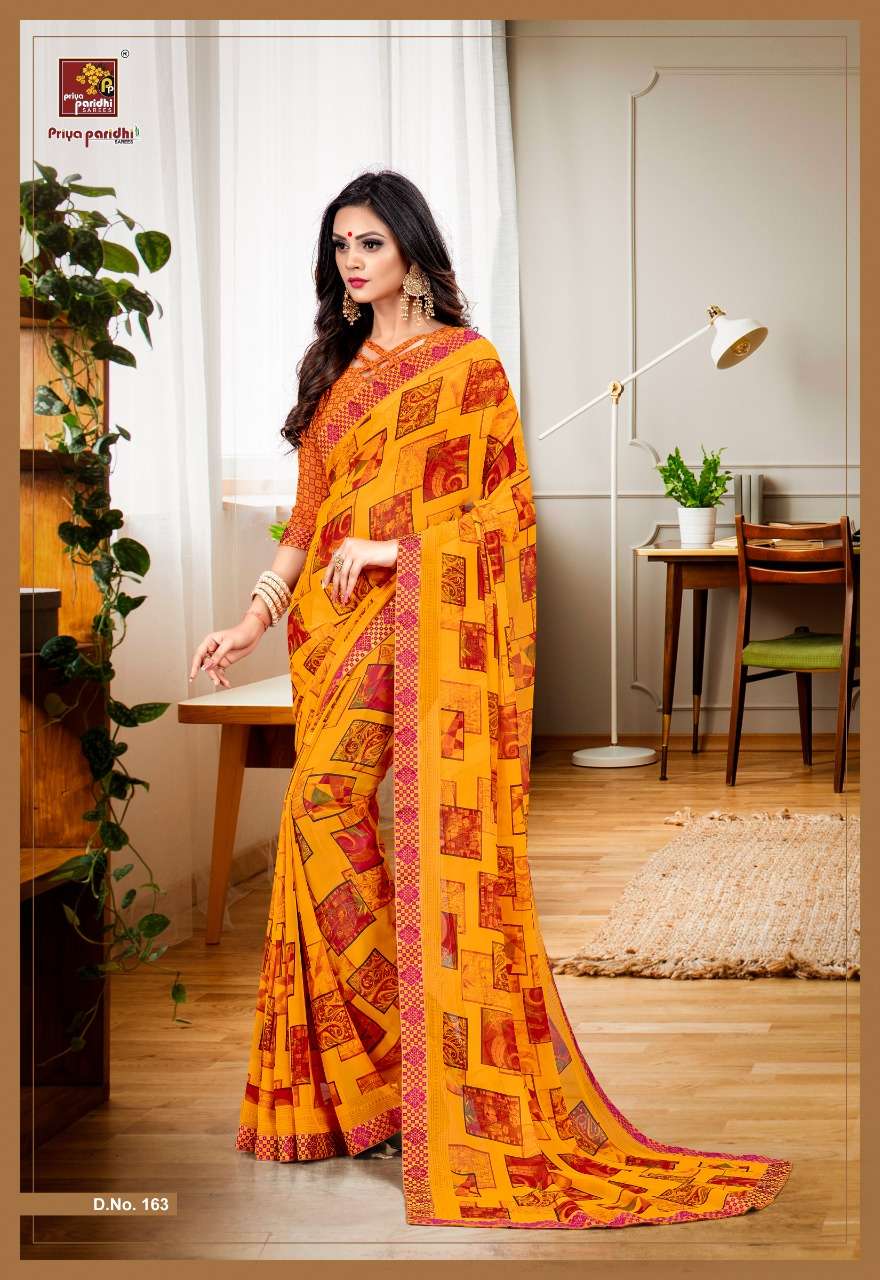 NARGIS BY PRIYA PARIDHI 159 TO 170 SERIES INDIAN TRADITIONAL WEAR COLLECTION BEAUTIFUL STYLISH FANCY COLORFUL PARTY WEAR & OCCASIONAL WEAR GEORGETTE PRINTED SAREES AT WHOLESALE PRICE