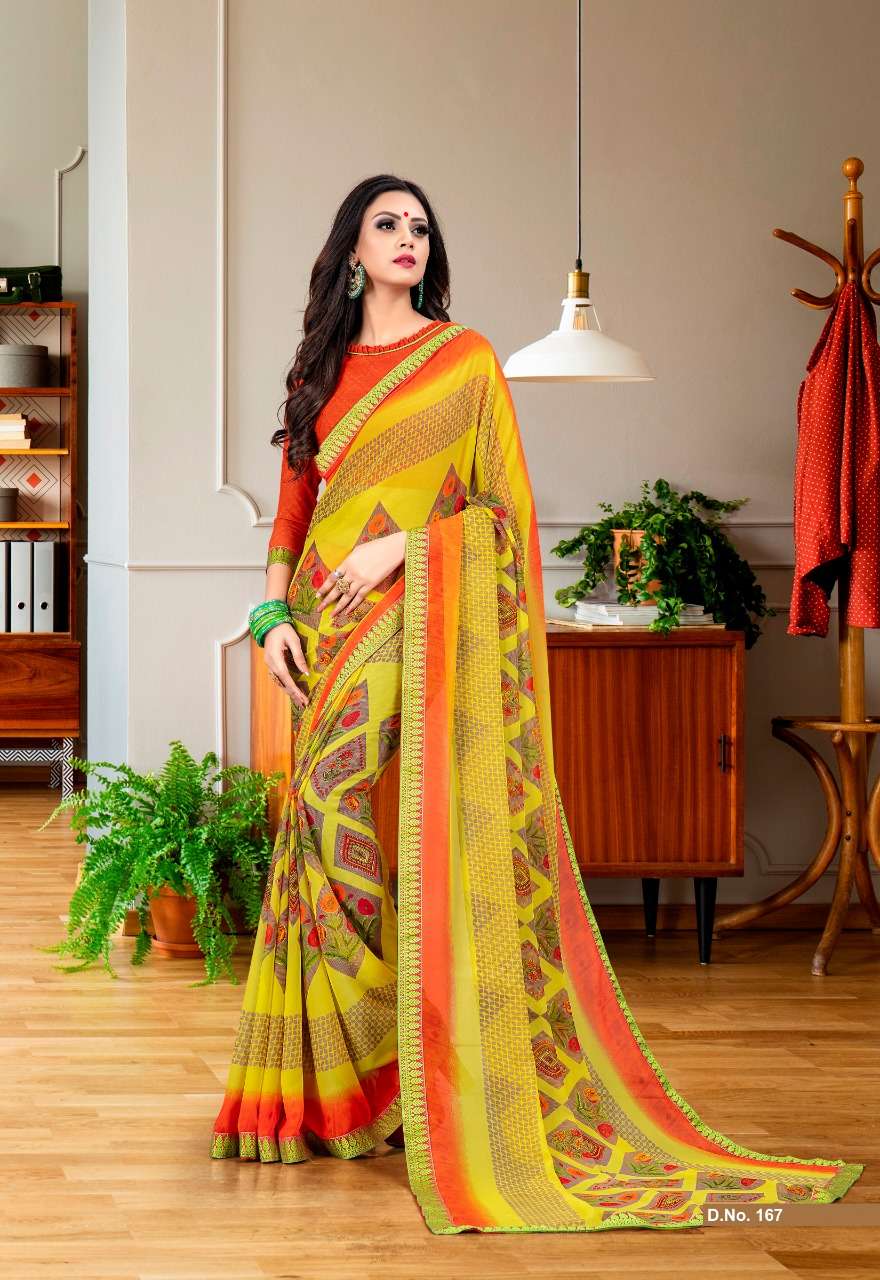 NARGIS BY PRIYA PARIDHI 159 TO 170 SERIES INDIAN TRADITIONAL WEAR COLLECTION BEAUTIFUL STYLISH FANCY COLORFUL PARTY WEAR & OCCASIONAL WEAR GEORGETTE PRINTED SAREES AT WHOLESALE PRICE