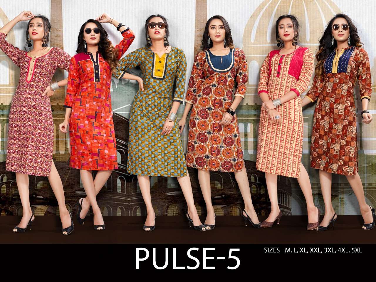 PULSE VOL-5 BY HONEY 15401 TO 15406 SERIES BEAUTIFUL STYLISH FANCY COLORFUL CASUAL WEAR & ETHNIC WEAR & READY TO WEAR HEAVY RAYON 14KG PRINT KURTIS AT WHOLESALE PRICE