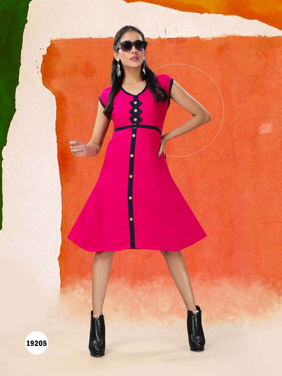 PAAVI VOL-2 BY HONEY 19201 TO 19210 SERIES BEAUTIFUL STYLISH FANCY COLORFUL CASUAL WEAR & ETHNIC WEAR & READY TO WEAR HEAVY RAYON 14KG WITH MANKA BUTTONS KURTIS AT WHOLESALE PRICE