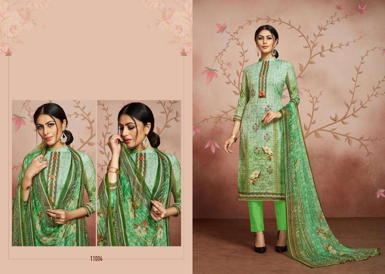 FLORAL BY AAA DESIGN STUDIO 11001 TO 11008 SERIES BEAUTIFUL WINTER COLLECTION SUITS STYLISH FANCY COLORFUL CASUAL WEAR & ETHNIC WEAR COTTON SATIN DIGITAL PRINTED DRESSES AT WHOLESALE PRICE