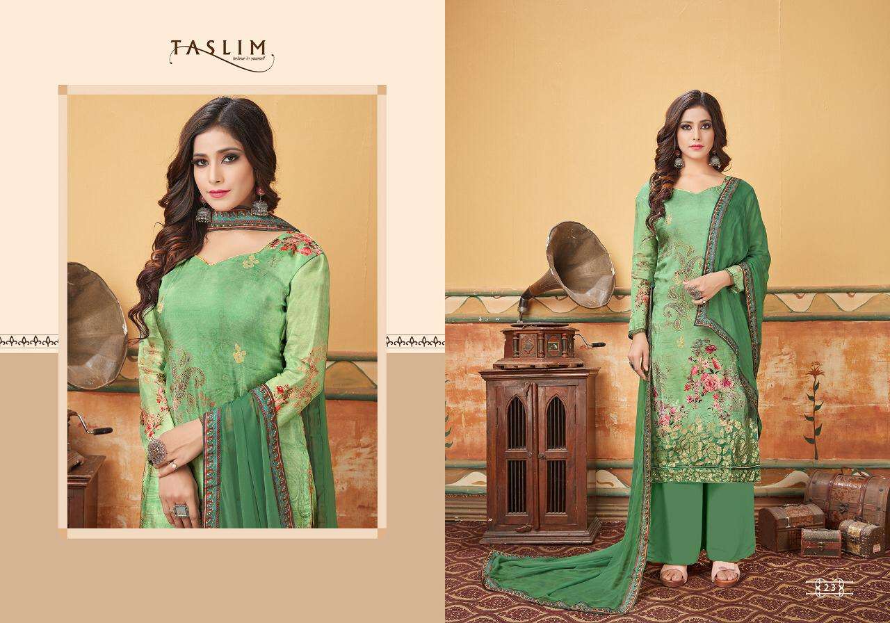 SAMIYANA BY TASLIM 23 TO 28 SERIES BEAUTIFUL STYLISH SHARARA SUITS FANCY COLORFUL CASUAL WEAR & ETHNIC WEAR & READY TO WEAR PURE VISCOSE UPADA WITH PRINTED DRESSES AT WHOLESALE PRICE