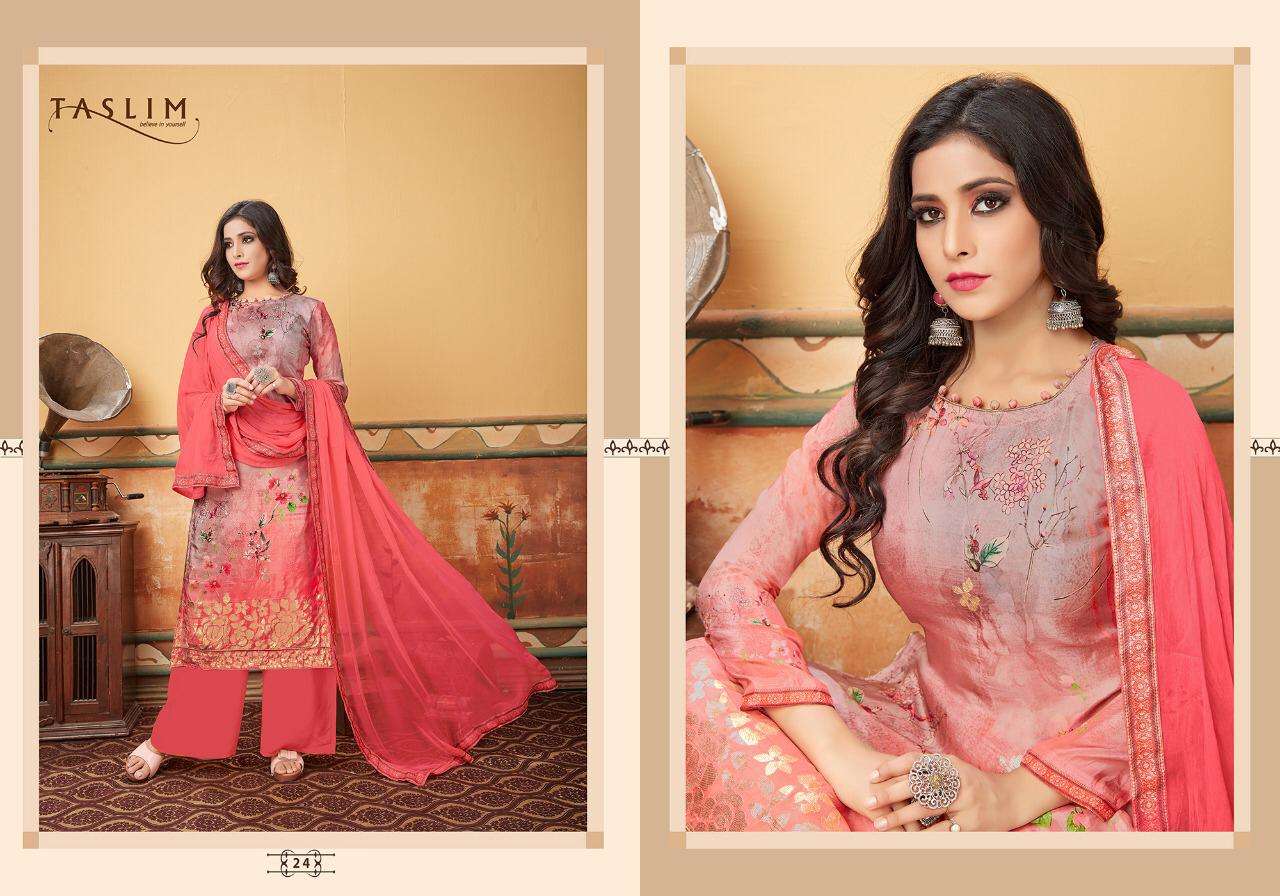 SAMIYANA BY TASLIM 23 TO 28 SERIES BEAUTIFUL STYLISH SHARARA SUITS FANCY COLORFUL CASUAL WEAR & ETHNIC WEAR & READY TO WEAR PURE VISCOSE UPADA WITH PRINTED DRESSES AT WHOLESALE PRICE