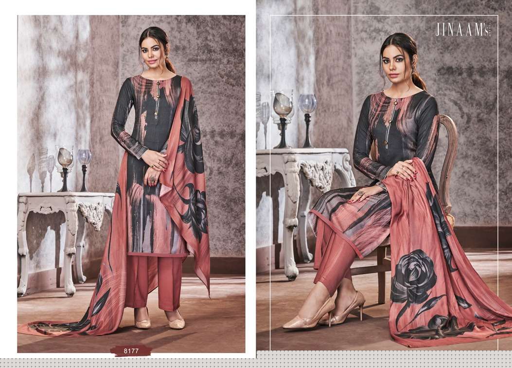 EMERY BY JINAAM DRESSES 8173 TO 8178 SERIES DESIGNER BEAUTIFUL FANCY COLORFUL STYLISH PARTY WEAR & OCCASIONAL WEAR DIGITAL PRINTED STAPLE PASHMINA DRESSES AT WHOLESALE PRICE