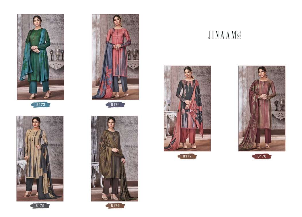 EMERY BY JINAAM DRESSES 8173 TO 8178 SERIES DESIGNER BEAUTIFUL FANCY COLORFUL STYLISH PARTY WEAR & OCCASIONAL WEAR DIGITAL PRINTED STAPLE PASHMINA DRESSES AT WHOLESALE PRICE