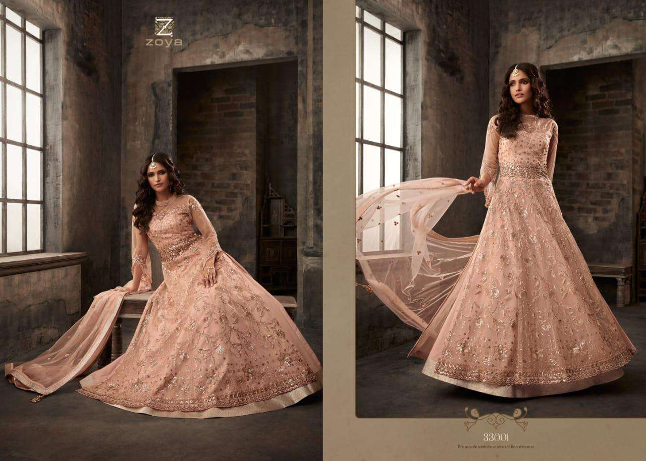 PASSION BY ZOYA 33001 TO 33007 SERIES BEAUTIFUL ANARKALI SUITS STYLISH FANCY COLORFUL PARTY WEAR & ETHNIC WEAR FANCY EMBROIDERED DRESSES AT WHOLESALE PRICE