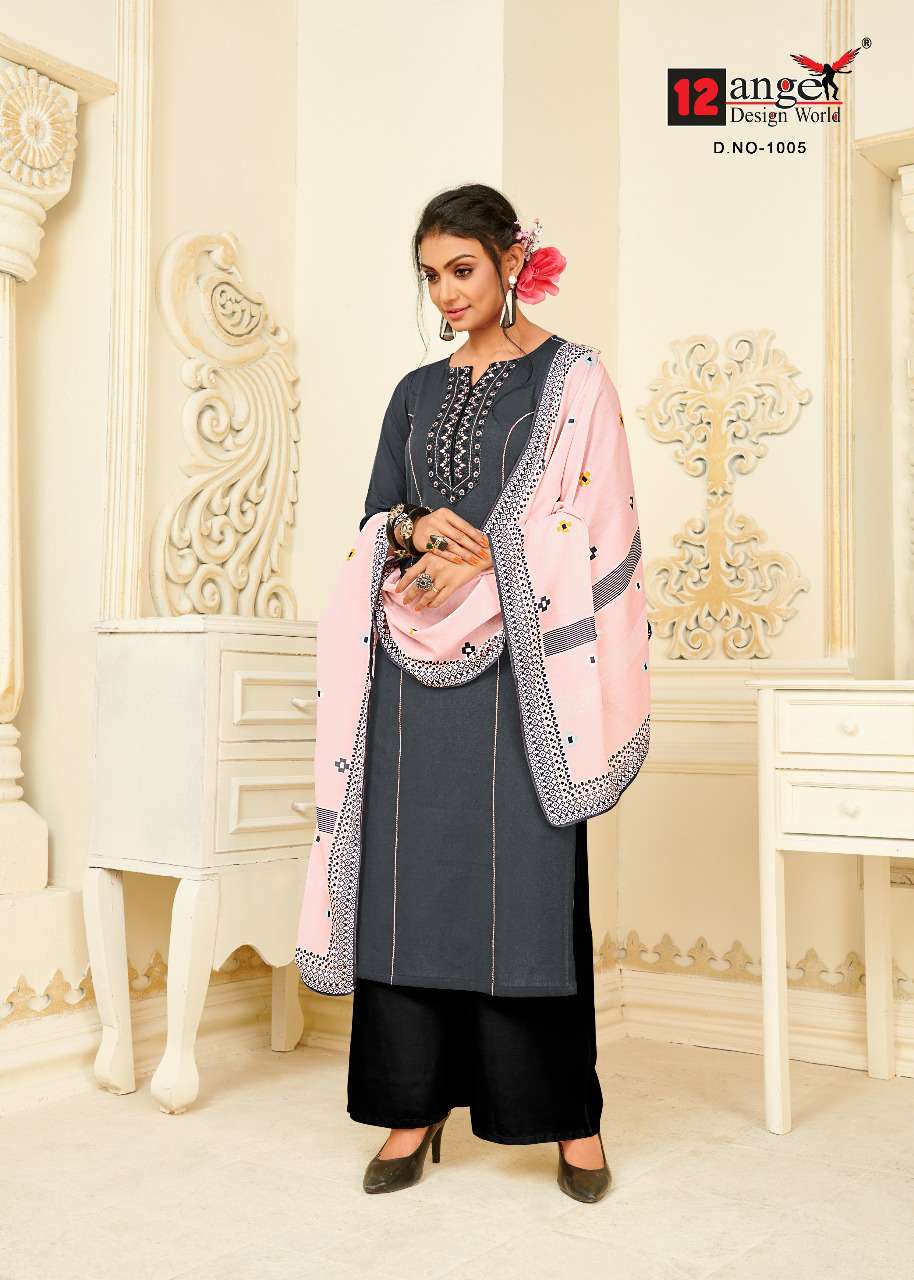 SILICON BY 12 ANGEL 1001 TO 1008 SERIES DESIGNER WEDDING COLLECTION BEAUTIFUL STYLISH FANCY COLORFUL PARTY WEAR & OCCASIONAL WEAR COTTON FLEX EMBROIDERED DRESSES AT WHOLESALE PRICE