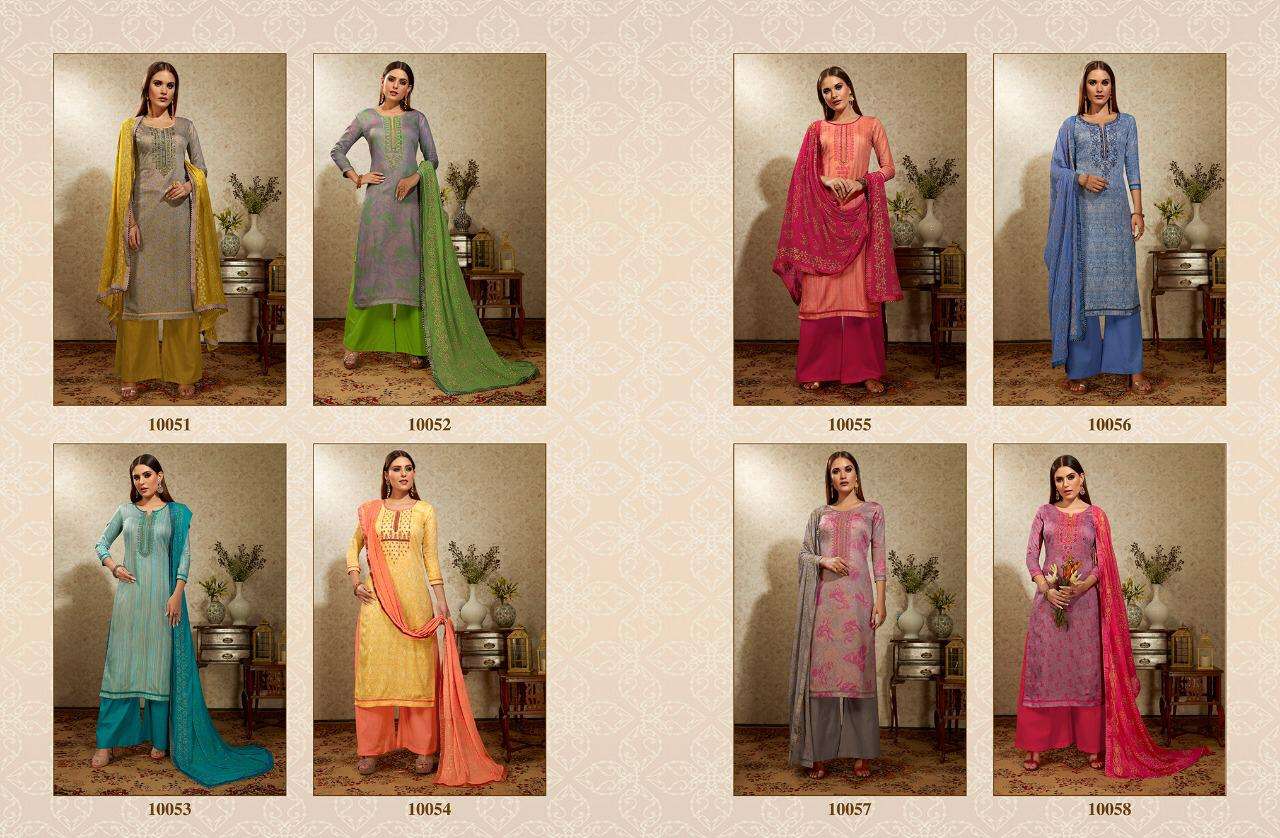 ALFAAZ BY RAMIYA 10051 TO 10058 SERIES SUITS BEAUTIFUL STYLISH FANCY COLORFUL DESIGNER PARTY WEAR & ETHNIC WEAR COTTON SATIN EMBROIDERY DRESSES AT WHOLESALE PRICE