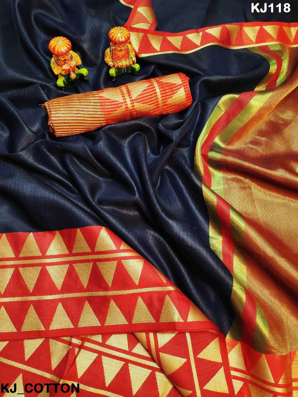 KJ COTTON VOL-3 BY KJ COTTON 113 TO 120 SERIES INDIAN TRADITIONAL WEAR COLLECTION BEAUTIFUL STYLISH FANCY COLORFUL PARTY WEAR & OCCASIONAL WEAR SUPERIYA SOFT KOTA SAREES AT WHOLESALE PRICE