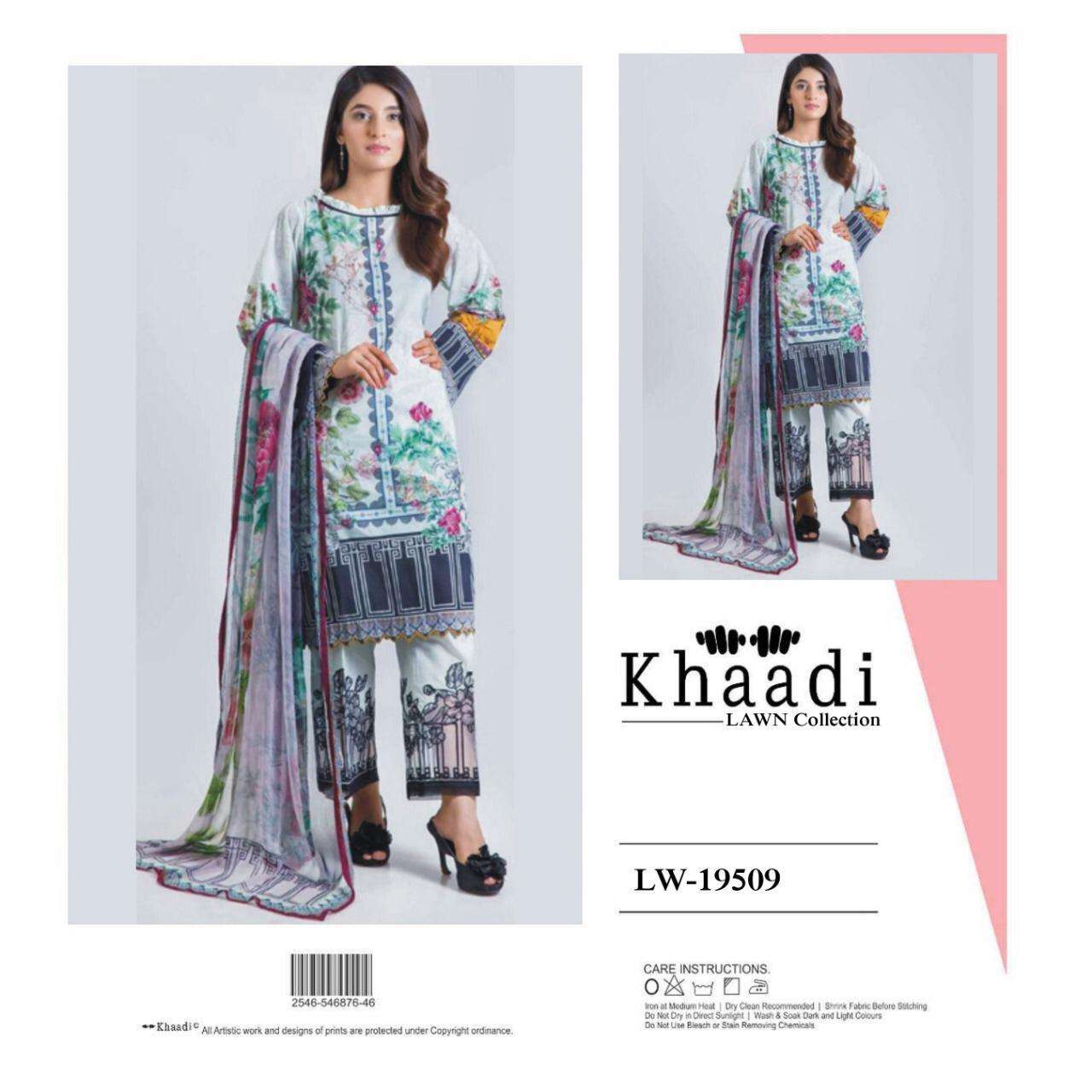 KHAADI LAWN COLLECTION BY FASHID WHOLESALE 19502 TO 19510 PAKISTANI SUITS BEAUTIFUL FANCY COLORFUL STYLISH PARTY WEAR & OCCASIONAL WEAR PREMIUM 80 80 LAWN WITH PATCH EMBROIDERY DRESSES AT WHOLESALE PRICE