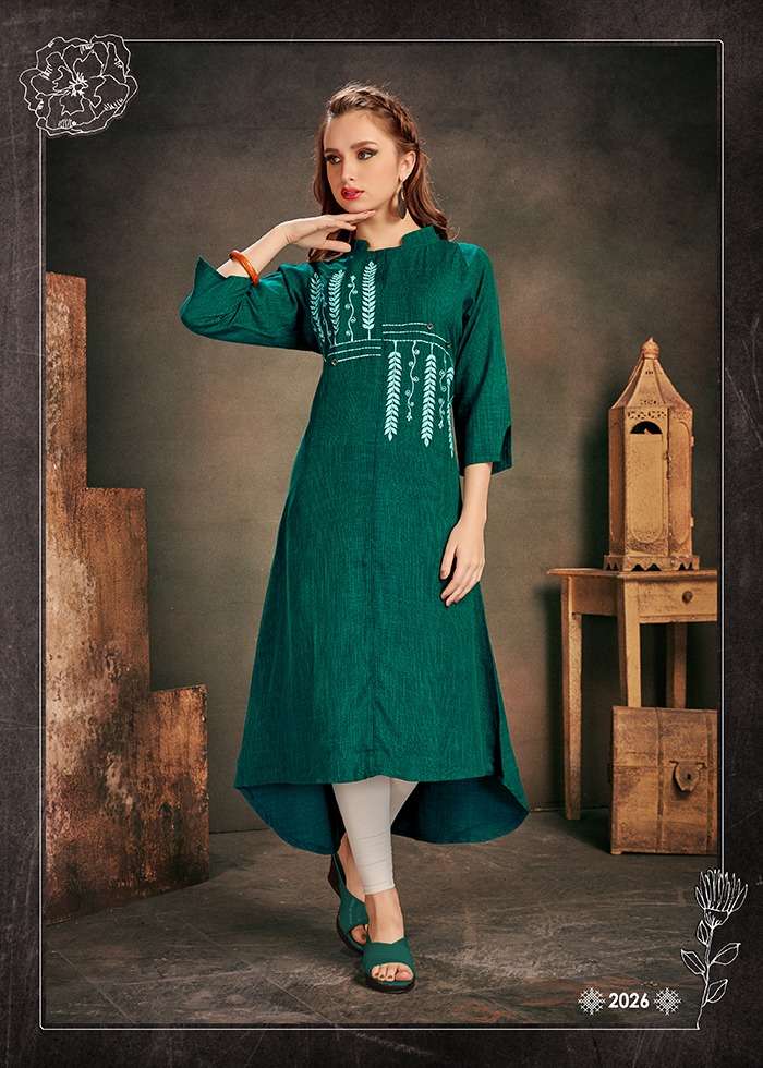 RUNG BY DEHLIZ TRENDZ 2023 TO 2028 SERIES STYLISH FANCY BEAUTIFUL COLORFUL CASUAL WEAR & ETHNIC WEAR RAYON EMBROIDERY KURTIS AT WHOLESALE PRICE