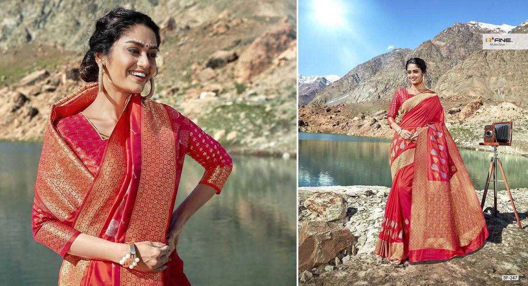 UDAAN BY BFINE 239 TO 250 SERIES INDIAN BEAUTIFUL TRADITIONAL WEAR COLLECTION COLORFUL STYLISH FANCY PARTY WEAR & OCCASIONAL WEAR FANCY SAREES AT WHOLESALE PRICE