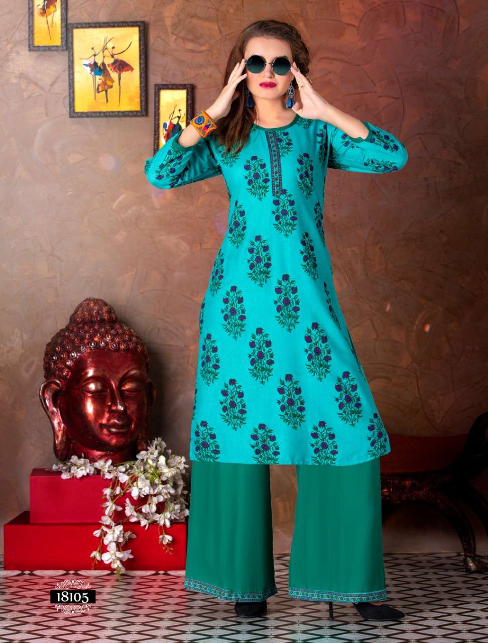 PRAGATI BY FLY HONEY 01 TO 06 SERIES STYLISH FANCY BEAUTIFUL COLORFUL CASUAL WEAR & ETHNIC WEAR RAYON MILANGE PRINTED KURTIS AT WHOLESALE PRICE