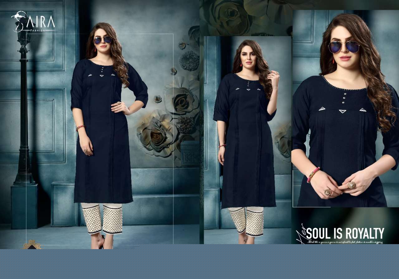 SAIRA VOL-4 BY SAIRA FASHION 4001 TO 4006 SERIES STYLISH FANCY BEAUTIFUL COLORFUL CASUAL WEAR & ETHNIC WEAR RUBBY COTTON KURTIS WITH BOTTOM AT WHOLESALE PRICE