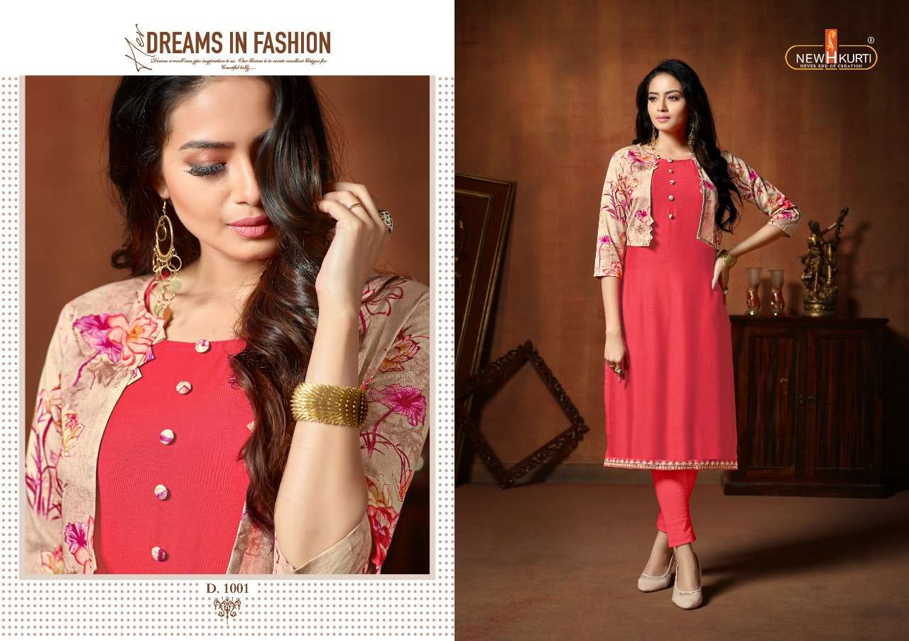 RUMANI BY NEHA FASHION 1001 TO 1007 SERIES STYLISH FANCY BEAUTIFUL COLORFUL CASUAL WEAR & ETHNIC WEAR RAYON WITH EMBROIDERY KURTIS AT WHOLESALE PRICE