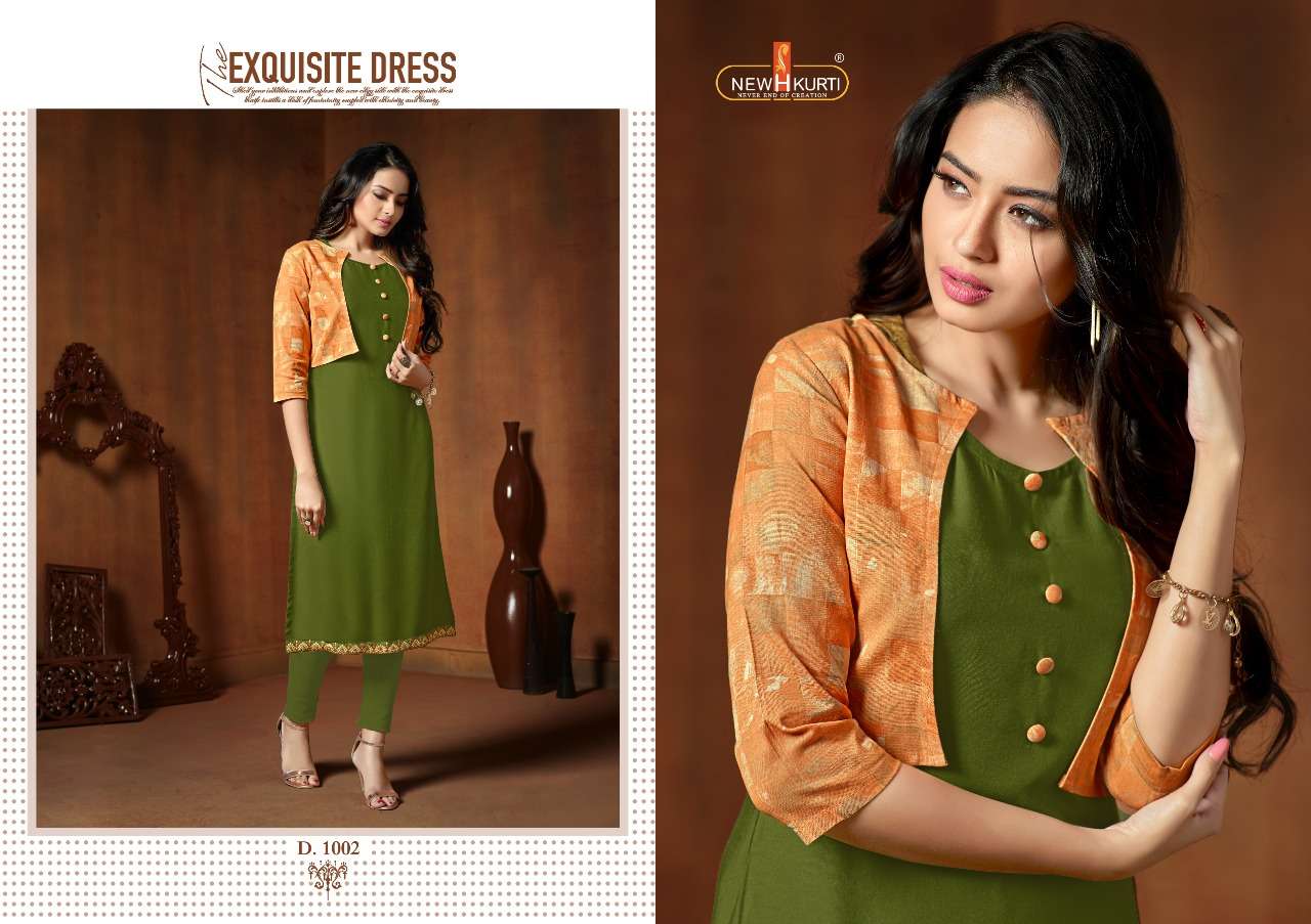 RUMANI BY NEHA FASHION 1001 TO 1007 SERIES STYLISH FANCY BEAUTIFUL COLORFUL CASUAL WEAR & ETHNIC WEAR RAYON WITH EMBROIDERY KURTIS AT WHOLESALE PRICE