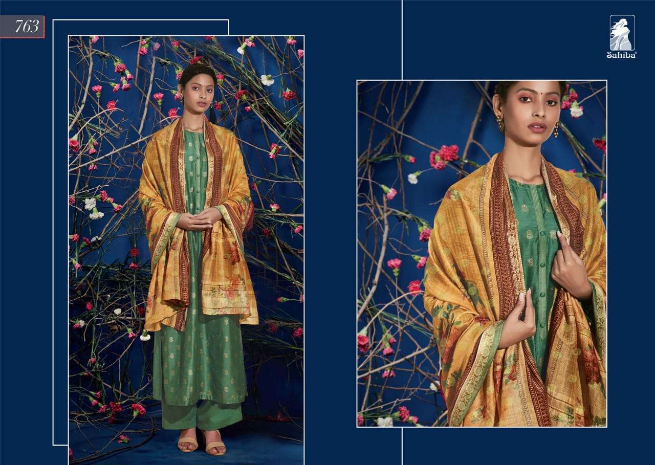 MAGNUS BY SAHIBA FABRICS BEAUTIFUL SUITS STYLISH BEAUTIFUL COLOURFUL PRINTED & EMBROIDERED PARTY WEAR & OCCASIONAL WEAR PURE SILK WITH HANDWORK DRESSES AT WHOLESALE PRICE