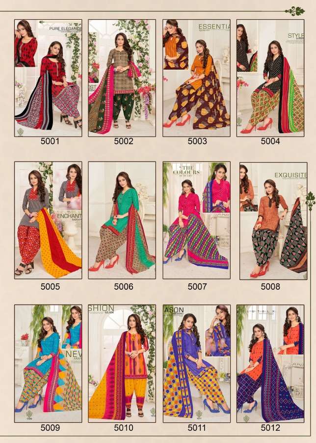 CHAMELI VOL-5 BY HARIKRUPA 5001 TO 5012 SERIES DESIGNER FESTIVE SUITS COLLECTION BEAUTIFUL STYLISH FANCY COLORFUL PARTY WEAR & OCCASIONAL WEAR COTTON PRINTED DRESSES AT WHOLESALE PRICE