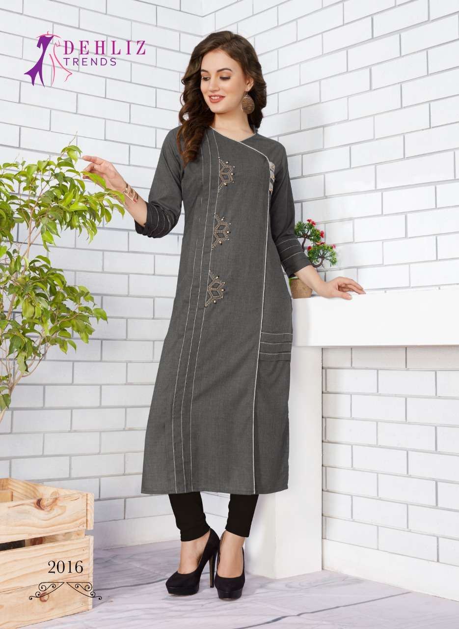 VELVET TOUCH BY DEHLIZ TRENDZ 2015 TO 2021 SERIES BEAUTIFUL COLORFUL STYLISH FANCY CASUAL WEAR & ETHNIC WEAR & READY TO WEAR VELVET TOUCH HANDWORK KURTIS AT WHOLESALE PRICE