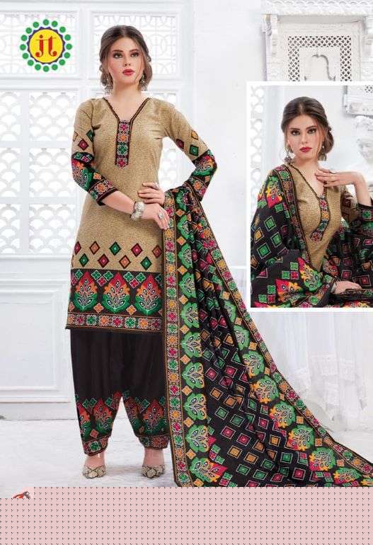 DUM DUM VOL-58 BY JT 58001 TO 58012 SERIES DESIGNER FESTIVE SUITS COLLECTION BEAUTIFUL STYLISH FANCY COLORFUL PARTY WEAR & OCCASIONAL WEAR COTTON PRINTED DRESSES AT WHOLESALE PRICE
