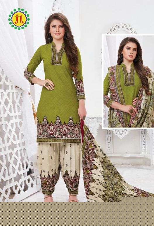 DUM DUM VOL-58 BY JT 58001 TO 58012 SERIES DESIGNER FESTIVE SUITS COLLECTION BEAUTIFUL STYLISH FANCY COLORFUL PARTY WEAR & OCCASIONAL WEAR COTTON PRINTED DRESSES AT WHOLESALE PRICE