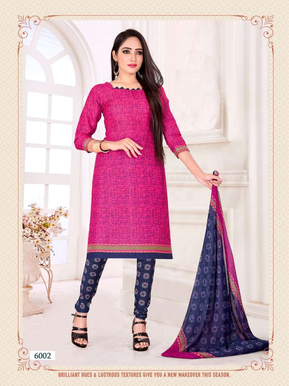RIDHAM COTTON VOL-6 BY RISHABH NX 6001 TO 6016 SERIES DESIGNER FESTIVE SUITS COLLECTION BEAUTIFUL STYLISH FANCY COLORFUL PARTY WEAR & OCCASIONAL WEAR COTTON PRINTED DRESSES AT WHOLESALE PRICE
