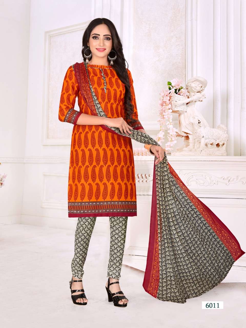 RIDHAM COTTON VOL-6 BY RISHABH NX 6001 TO 6016 SERIES DESIGNER FESTIVE SUITS COLLECTION BEAUTIFUL STYLISH FANCY COLORFUL PARTY WEAR & OCCASIONAL WEAR COTTON PRINTED DRESSES AT WHOLESALE PRICE