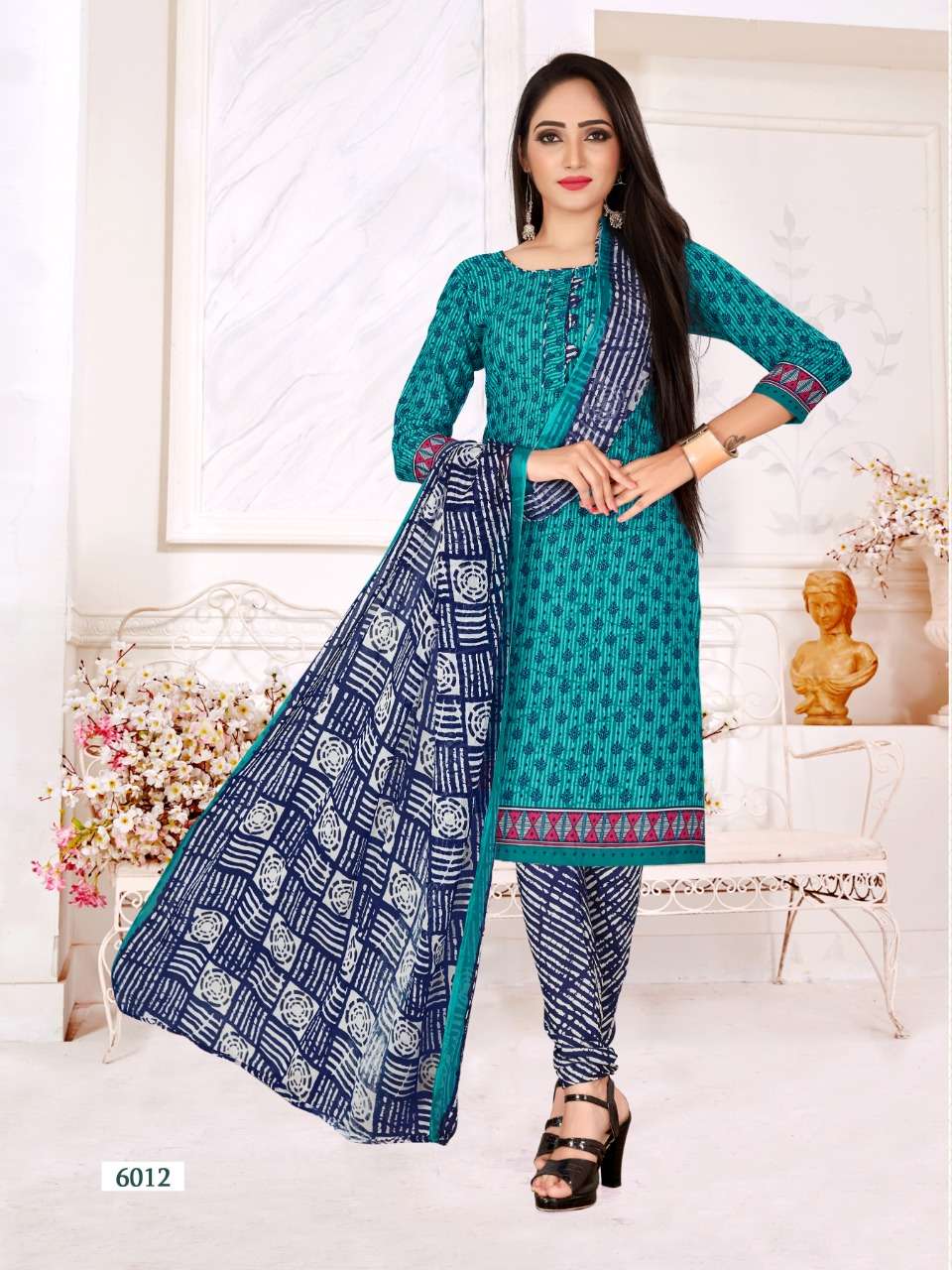 RIDHAM COTTON VOL-6 BY RISHABH NX 6001 TO 6016 SERIES DESIGNER FESTIVE SUITS COLLECTION BEAUTIFUL STYLISH FANCY COLORFUL PARTY WEAR & OCCASIONAL WEAR COTTON PRINTED DRESSES AT WHOLESALE PRICE